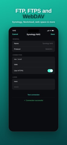 Flux – FTP & WebDAV iPhone screenshot