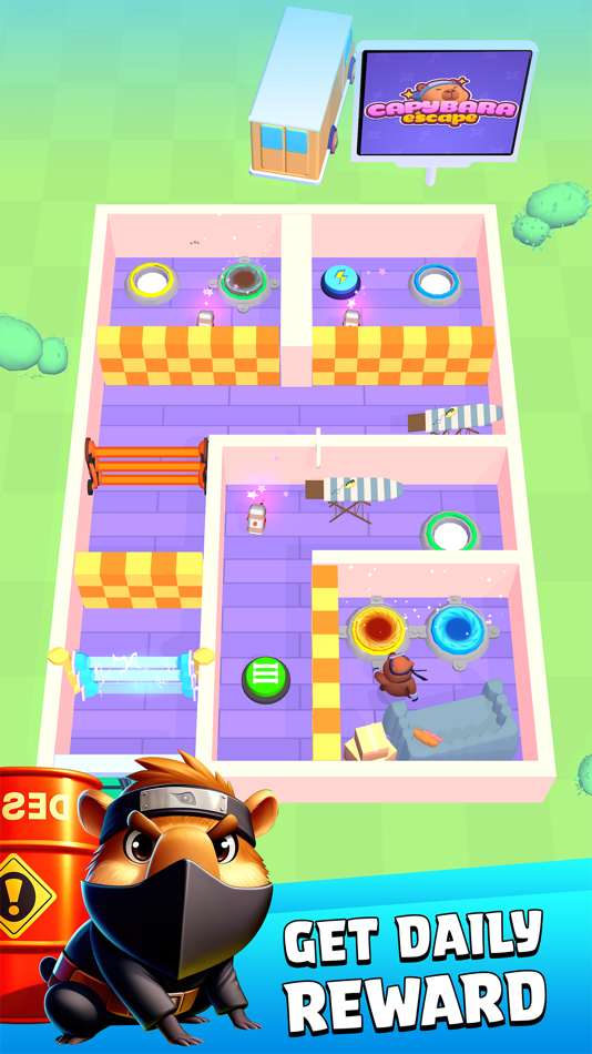 #4. Capybara Escape: Ninja Game (iOS) By: ICEBEAR., JSC