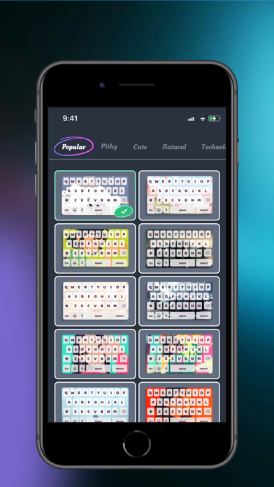 Colorful Keyboard Theme Screenshot
