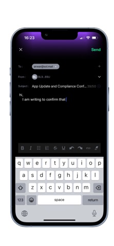 Solmail iPhone screenshot