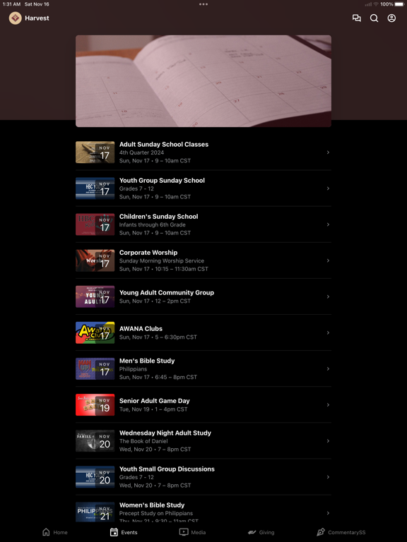 Harvest Bible Church Cypress iPad screenshot 2 - Education app