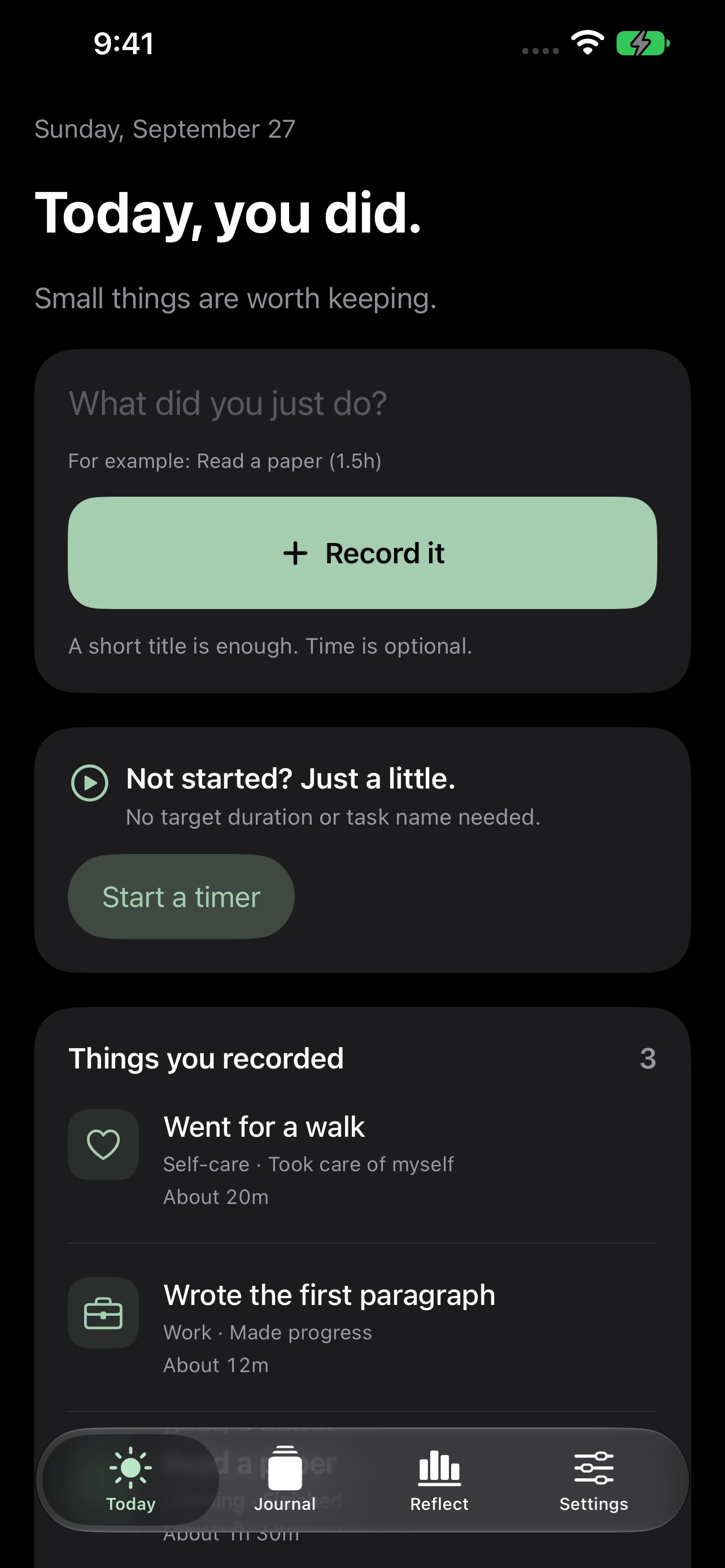 Screenshot 1 of ListoDone — A Done List