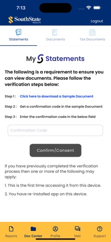 SouthState Wealth Client App screenshot