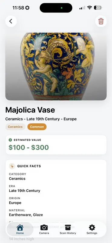 Antique Snap Identifier: Velqo screenshot 5 of 7