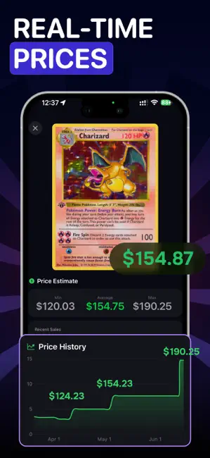 Pullr - TCG Card Value Scanner iPhone screenshot 1