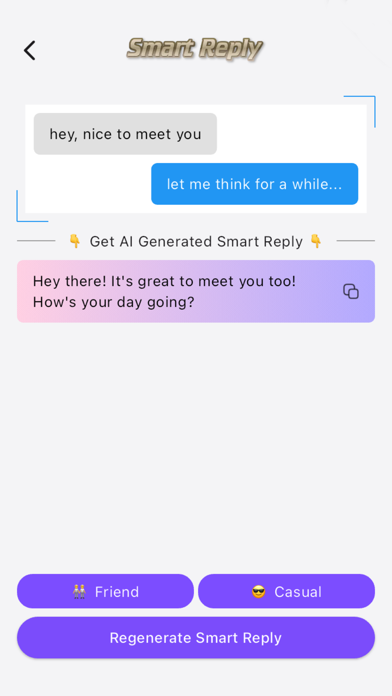 Smart Reply - AI Rizz Wingman Screenshot