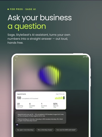 StyleSeat - Salon Appointments iPad screenshot