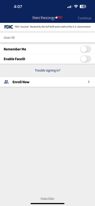 First Freedom Mobile Banking Screenshot 3 of 5