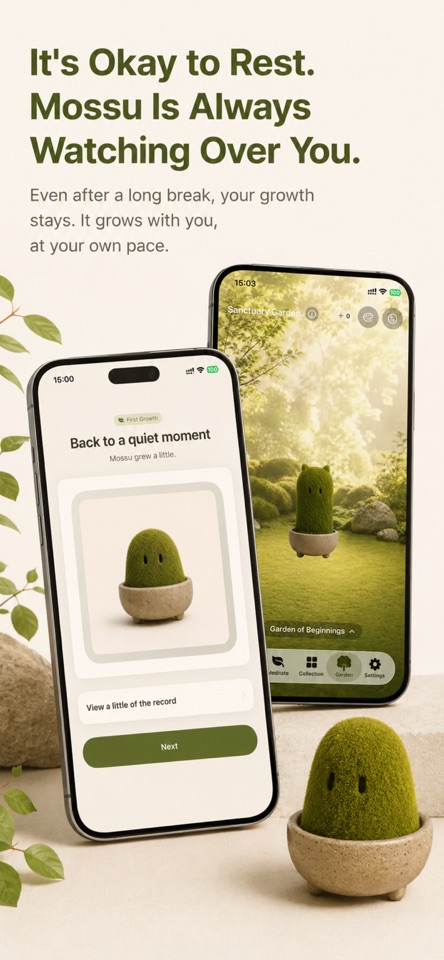 Mossu: Meditation Timer & Grow screenshot 3