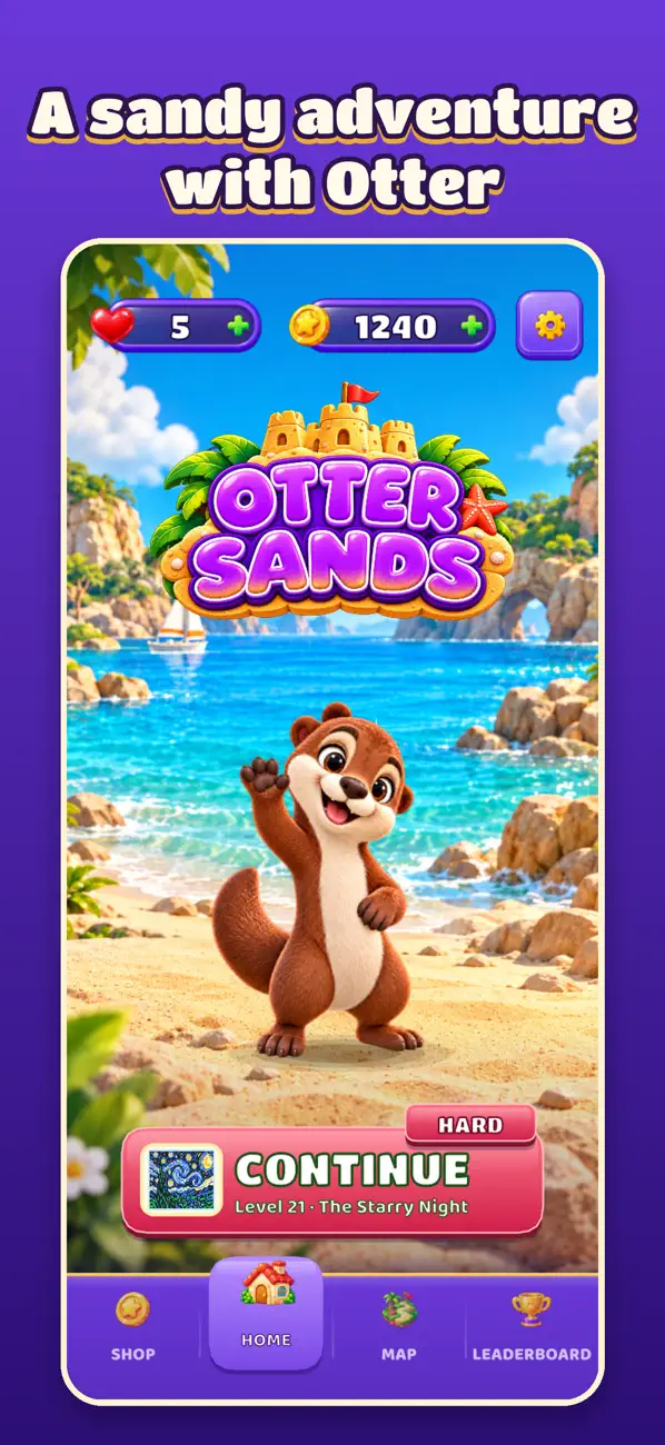 Otter Sands: Color Puzzle 游戏截图