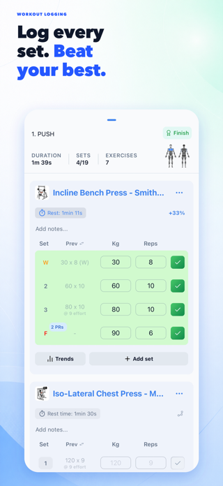 Gym Log Workout Tracker PRZone Screenshot 1 of 6