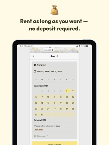 Enkostay: deposit-free rentals iPad screenshot