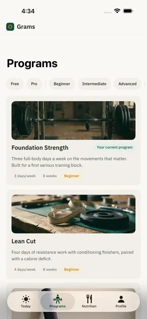 Grams — Train & Eat screenshot 2