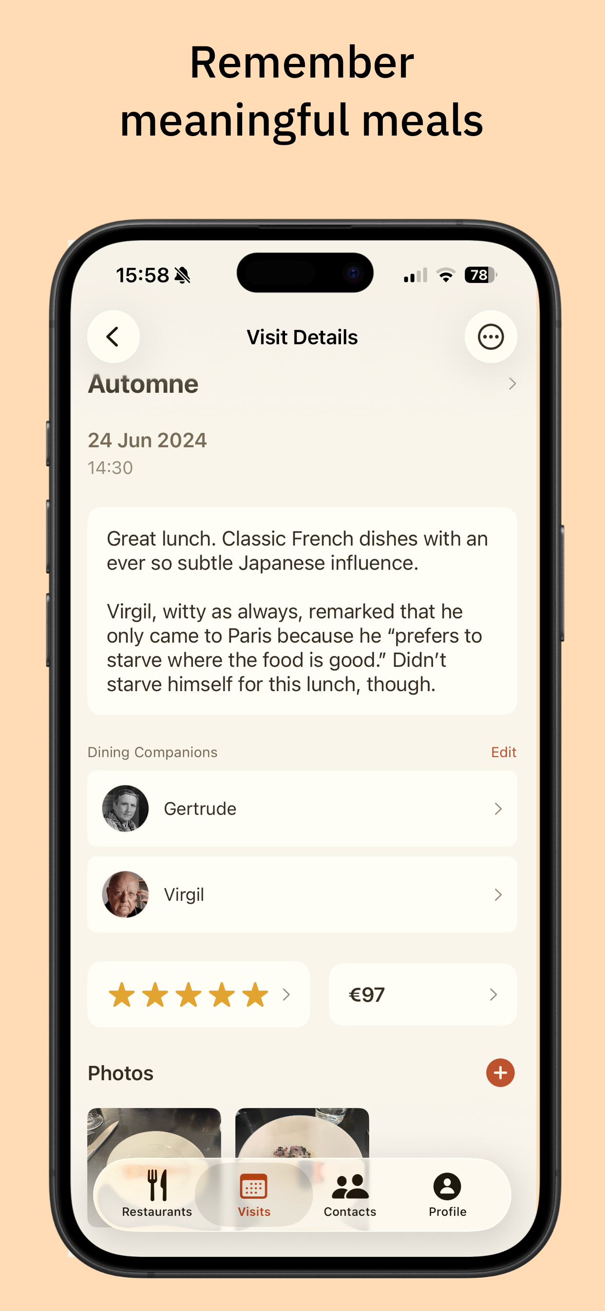 BentoBook – Restaurant Diary screenshot 4