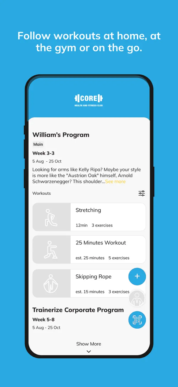Screenshot #3 pour Core Health and Fitness Club