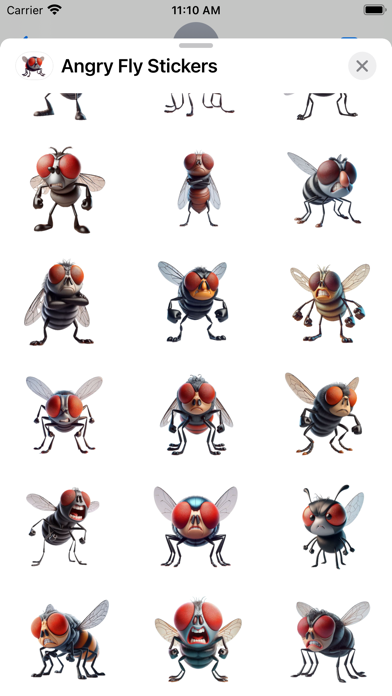 Screenshot 3 of Angry Fly Stickers App