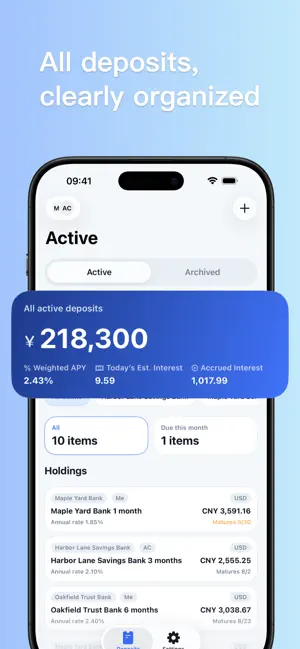 Trezzi - Deposit Manager screenshot 1