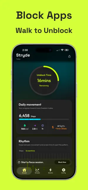 Stryde: Unlock Apps With Steps screenshot 1