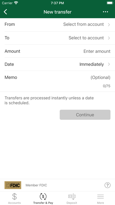 Cedar Valley Bank Mobile Bkg Screenshot