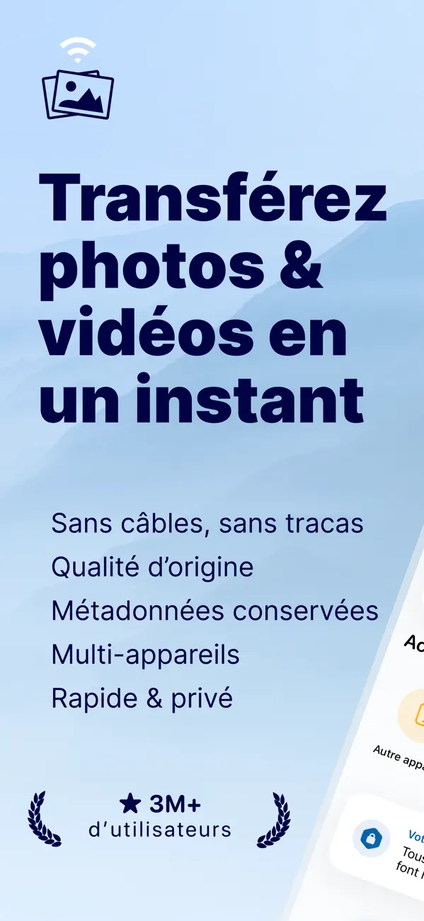 Screenshot #1 pour Photo Transfer: Envoi WiFi