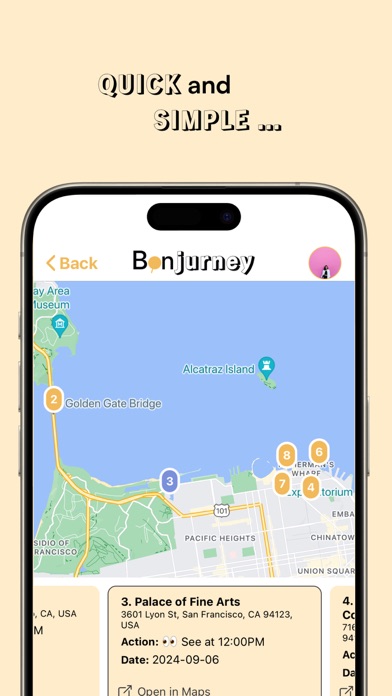 Bonjurney: Trip Planner Screenshot