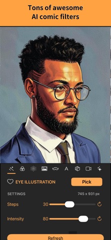 Stylo - AI Comic Artist iPhone screenshot
