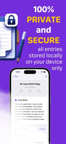 ai journal,my diary: DiaryAI iPhone screenshot