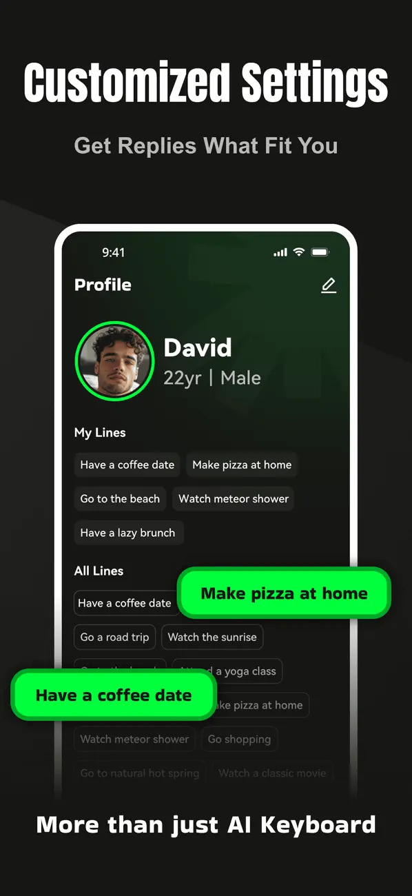 Screenshot #2 pour AiKey - Rizz, AI Chat Keyboard
