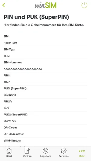 winSIM Servicewelt screenshot 3