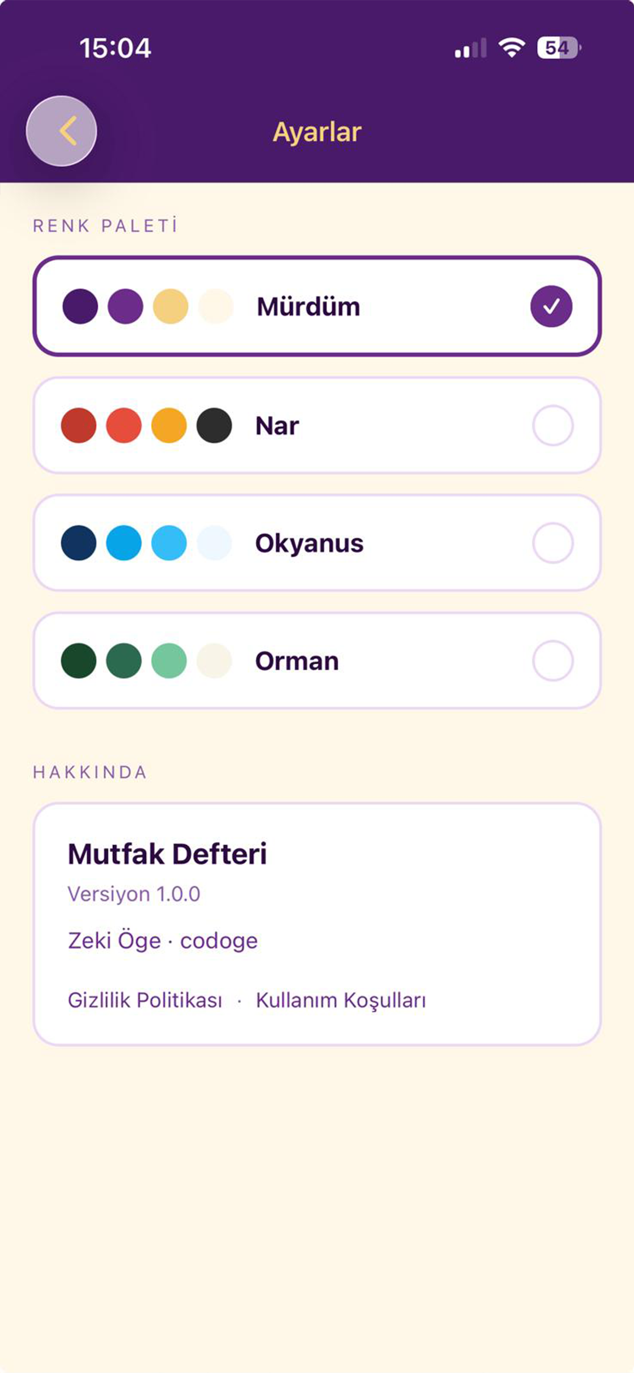 Mutfak Defteri