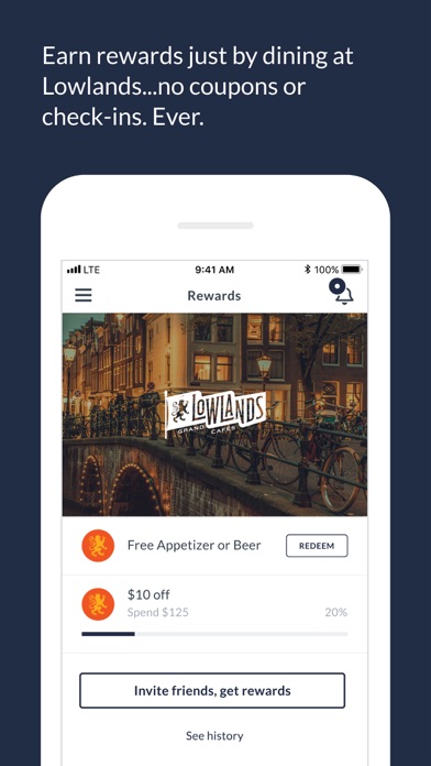 Lowlands Rewards iPhone screenshot 1 - Food & Drink app