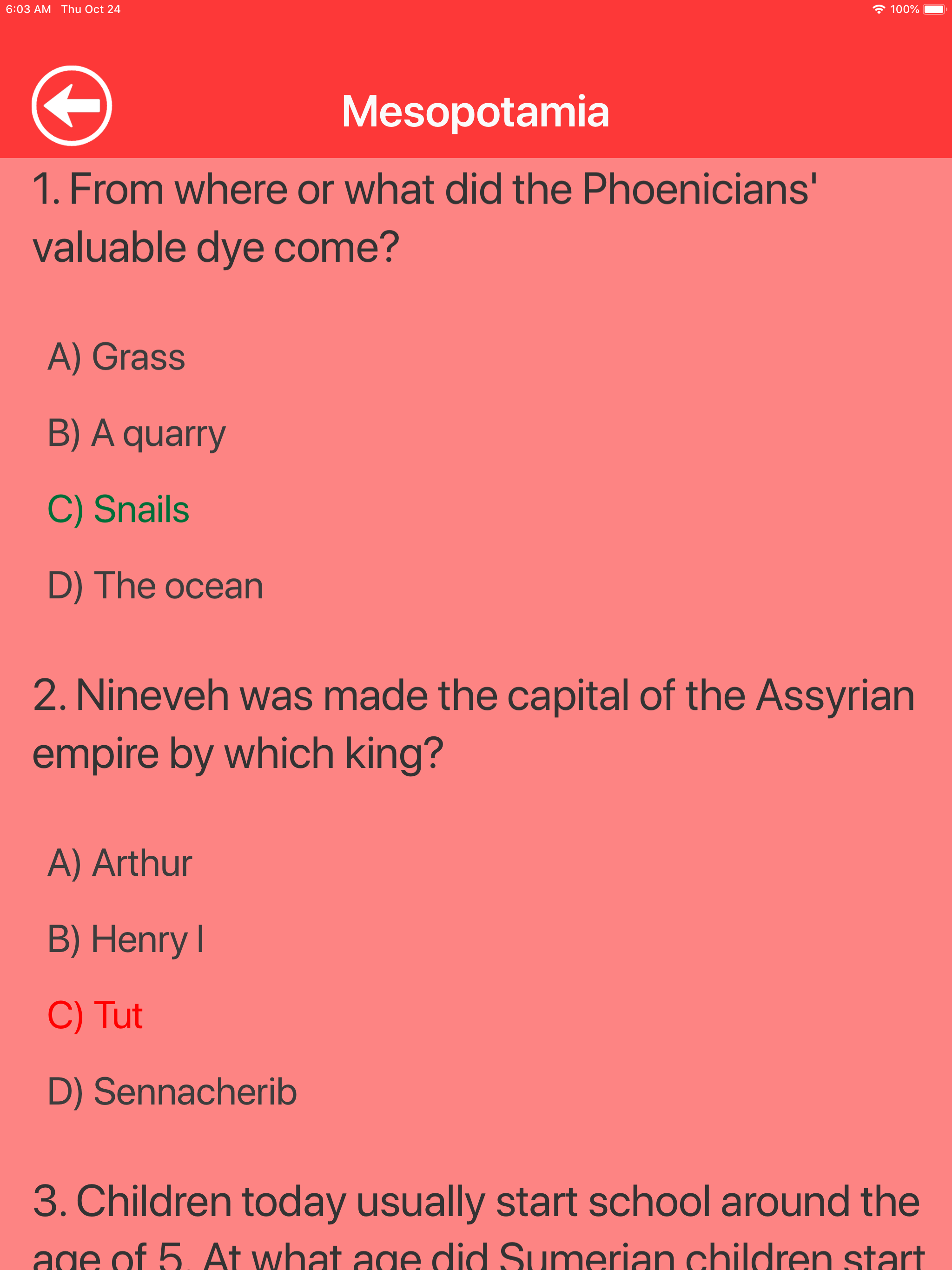 Ancient Civilizations Quiz