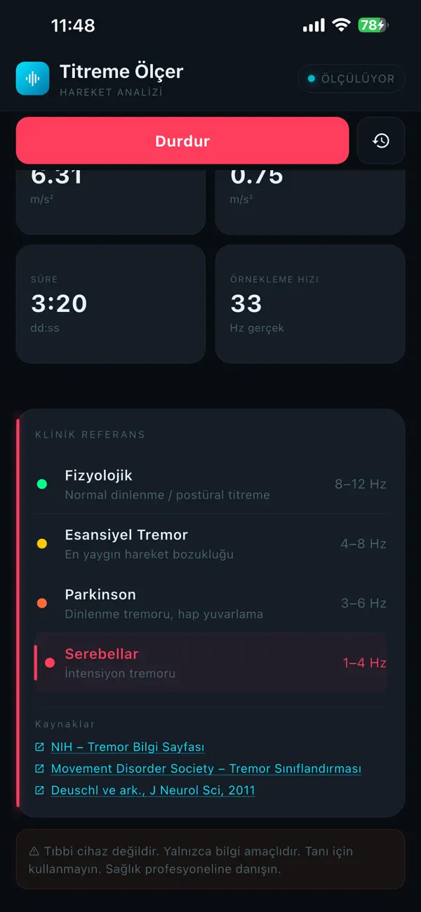 Screenshot #1 pour Tremor Meter