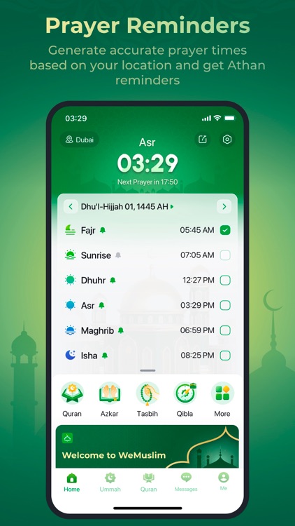 WeMuslim: Athan, Qibla&Quran