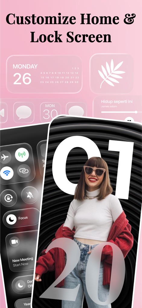 Icon Changer: Widget.s, Themes - Discover how users can customize their home and lock screens with stylish widgets and control center aesthetics to reflect personal style.
