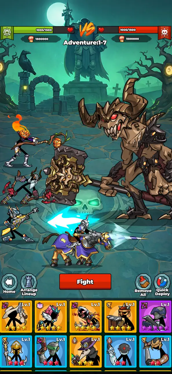Eternal Line Heroes iOS Mod IPA screenshot 3 - iOS game interface
