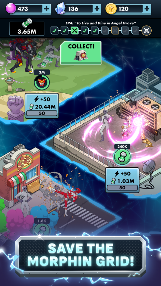 #9. Power Rangers Mighty Force (iOS) Podle: Eastside Games