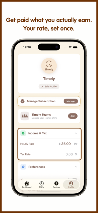 Timely - Shift & Pay Tracker Screenshot 6 of 7