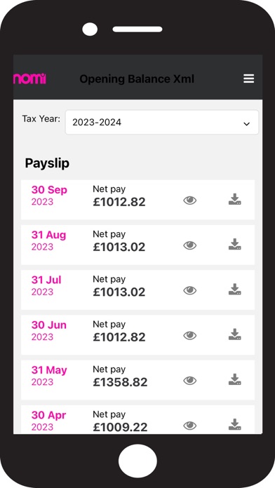 Nomi Payroll Screenshot