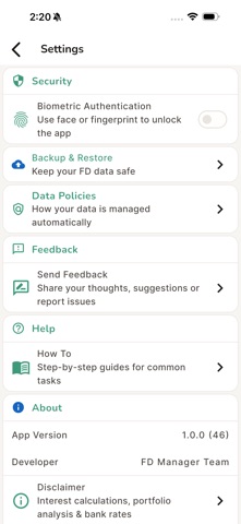 FD Manager & Vault Screenshot 9 of 9
