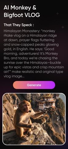 AI Monkey Vlog: Monkey Video screenshot