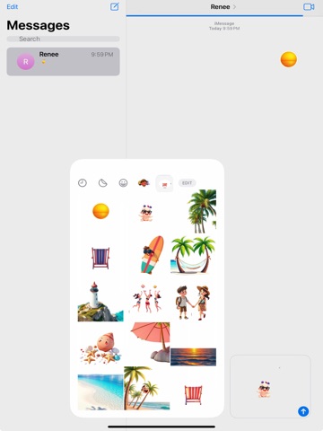 Beach Paradise Stickers iPad screenshot