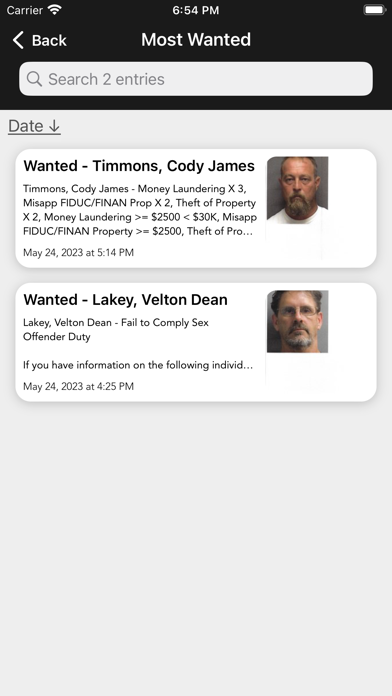 Sabine County Sheriff, TX Screenshot