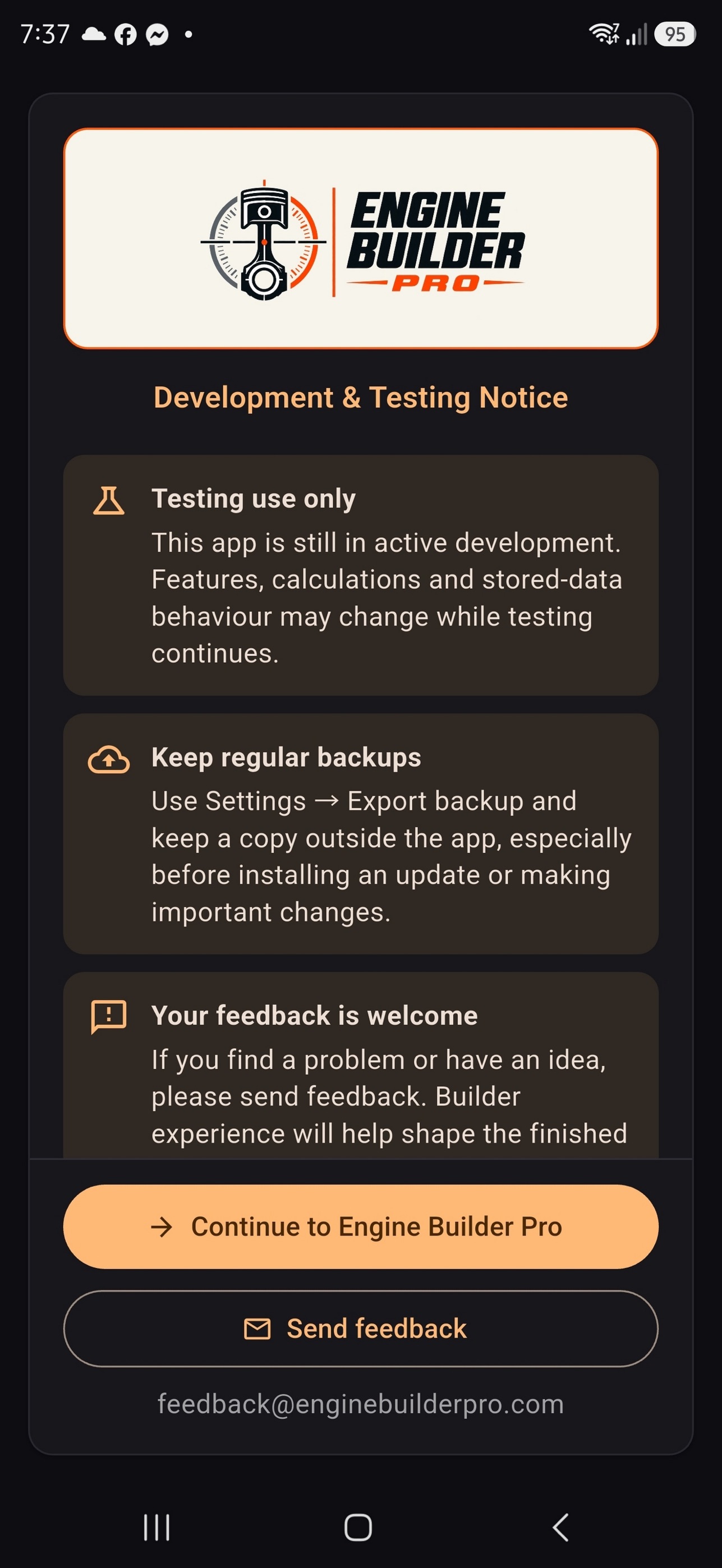 Screenshot 1 of Engine Builder Pro