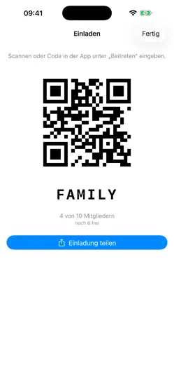 Screenshot von Ping! – Der Familien-Button auf dem iPhone 4