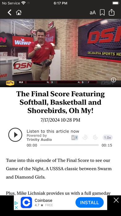 Delmarva Sports Network Screenshot
