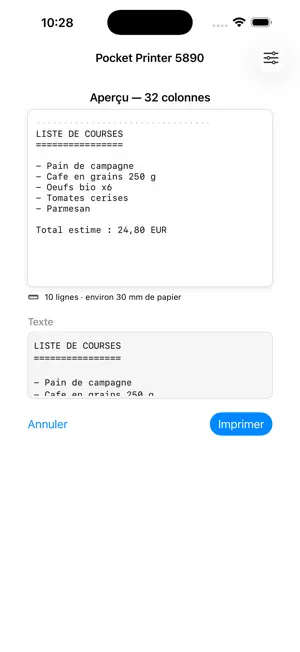 PocketPrinter5890 screenshot 1