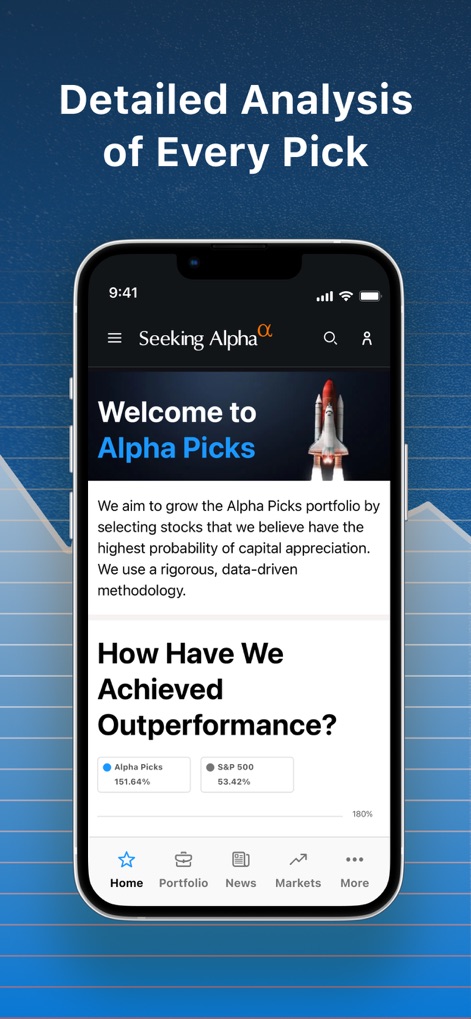 Seeking Alpha: News & Analysis - Understand the methodology with the "Welcome to Alpha Picks" overview and clearly see the superior performance compared to the "S&P 500".