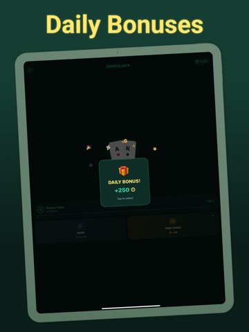 SimpleJack 21: Blackjack Game iPad screenshot