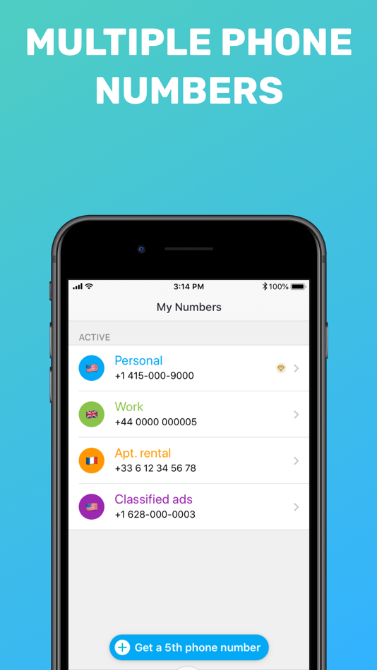#5. Free Tone - Calling & Texting (iOS) 由: TextMe, Inc.
